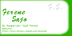 ferenc sajo business card