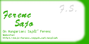 ferenc sajo business card